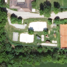 Sand Volleyball Court — aerial view