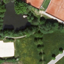 Sand Volleyball Court — aerial view