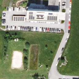 Sand Volleyball Court — aerial view