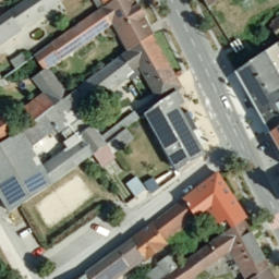 Sand Volleyball Court, Obersdorf — aerial view