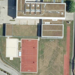 Sand Volleyball Court — aerial view