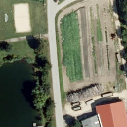 Sand Volleyball Court — aerial view