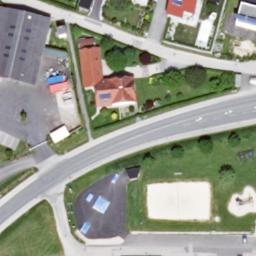 Sand Volleyball Court — aerial view