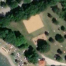Sand Volleyball Court — aerial view