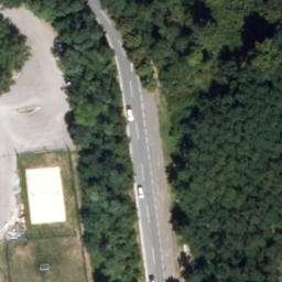 Sand Volleyball Court — aerial view