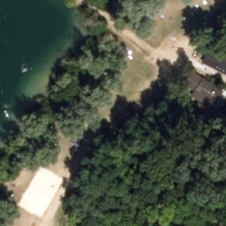 Sand Volleyball Court — aerial view