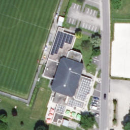 Sand Volleyball Court — aerial view