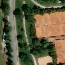 Beachvolleyballplatz — aerial view