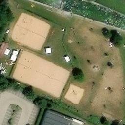 Sand Volleyball Court — aerial view