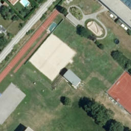 Sand Volleyball Court — aerial view