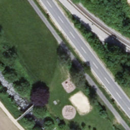 Sand Volleyball Court — aerial view