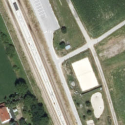Sand Volleyball Court — aerial view
