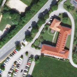 Beachvolleyballplatz — aerial view