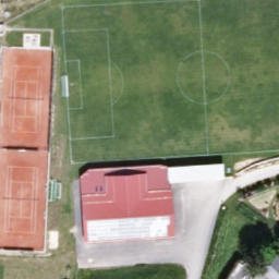Sand Volleyball Court — aerial view