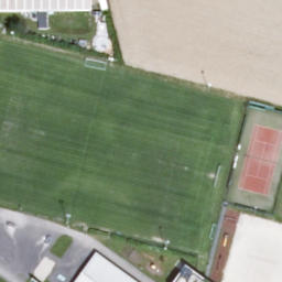 Sand Volleyball Court — aerial view