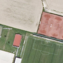 Sand Volleyball Court — aerial view