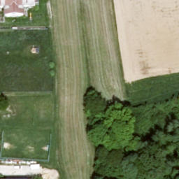 Grass Volleyball Court — aerial view