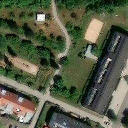 Sand Volleyball Court — aerial view