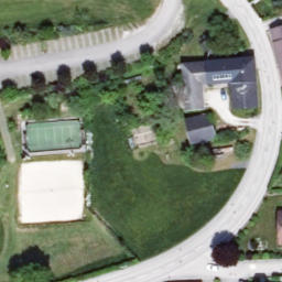 Sand Volleyball Court — aerial view