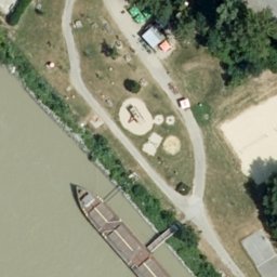 Sand Volleyball Court — aerial view