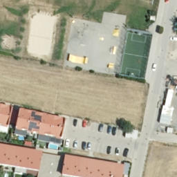 Sand Volleyball Court — aerial view