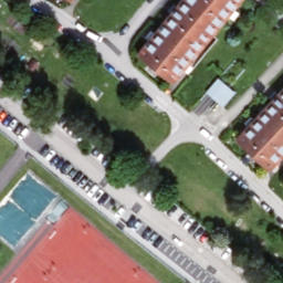Sand Volleyball Court — aerial view