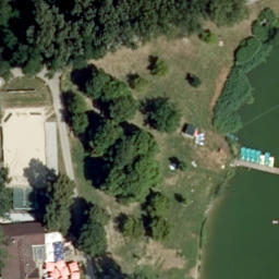 Sand Volleyball Court — aerial view