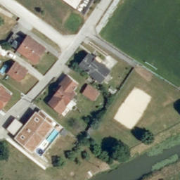 Sand Volleyball Court — aerial view