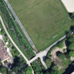 Sand Volleyball Court — aerial view