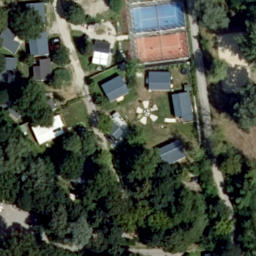 Sand Volleyball Court — aerial view