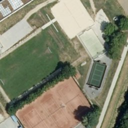 Sand Volleyball Court — aerial view