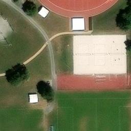 Sand Volleyball Court — aerial view
