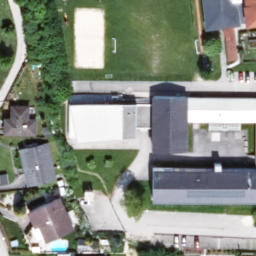 Sand Volleyball Court — aerial view