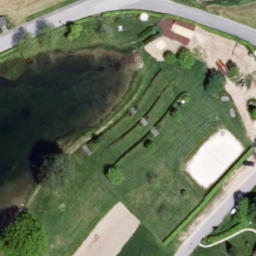 Sand Volleyball Court — aerial view