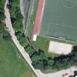 Sand Volleyball Court — aerial view