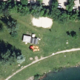 Sand Volleyball Court — aerial view