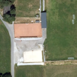 Sand Volleyball Court — aerial view