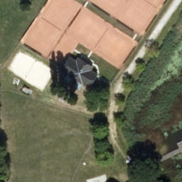 Sand Volleyball Court — aerial view