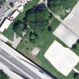 Sand Volleyball Court in Linz, 4 — aerial view