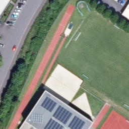 Sand Volleyball Court — aerial view