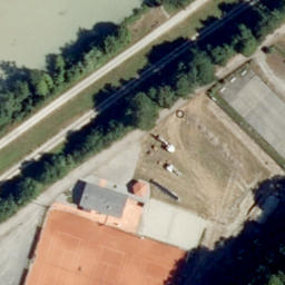 Sand Volleyball Court — aerial view