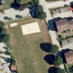 Sand Volleyball Court — aerial view