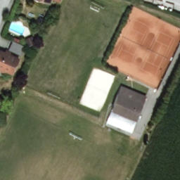 Sand Volleyball Court — aerial view
