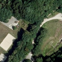 Sand Volleyball Court — aerial view