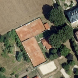 Sand Volleyball Court — aerial view