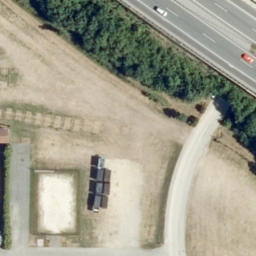 Sand Volleyball Court — aerial view