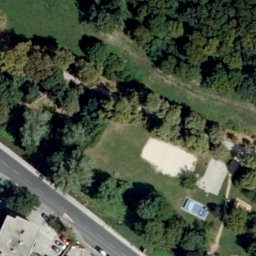 Sand Volleyball Court — aerial view