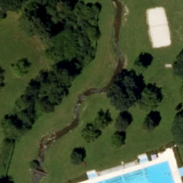 Sand Volleyball Court — aerial view