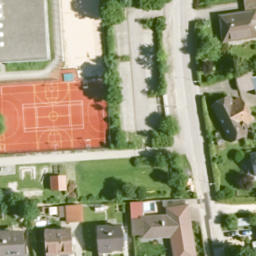 Sand Volleyball Court — aerial view