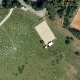 Sand Volleyball Court — aerial view
